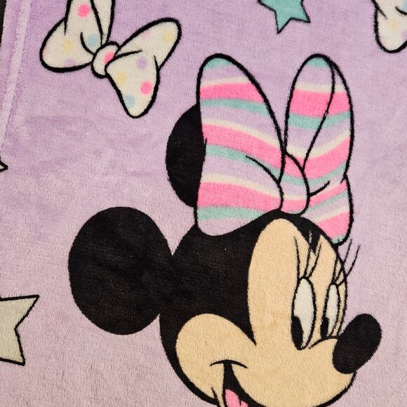 Disney Mini Mouse Fleece Throw Blanket 37x48 Lavender Kids - Picture 3 of 7